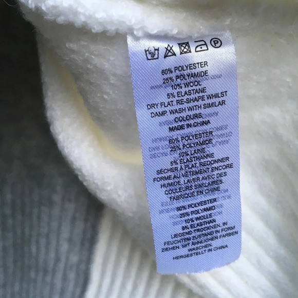 NWT French Connection Sophia Viola Wool Sweater XS Stripe Colorblock - Picture 8 of 9